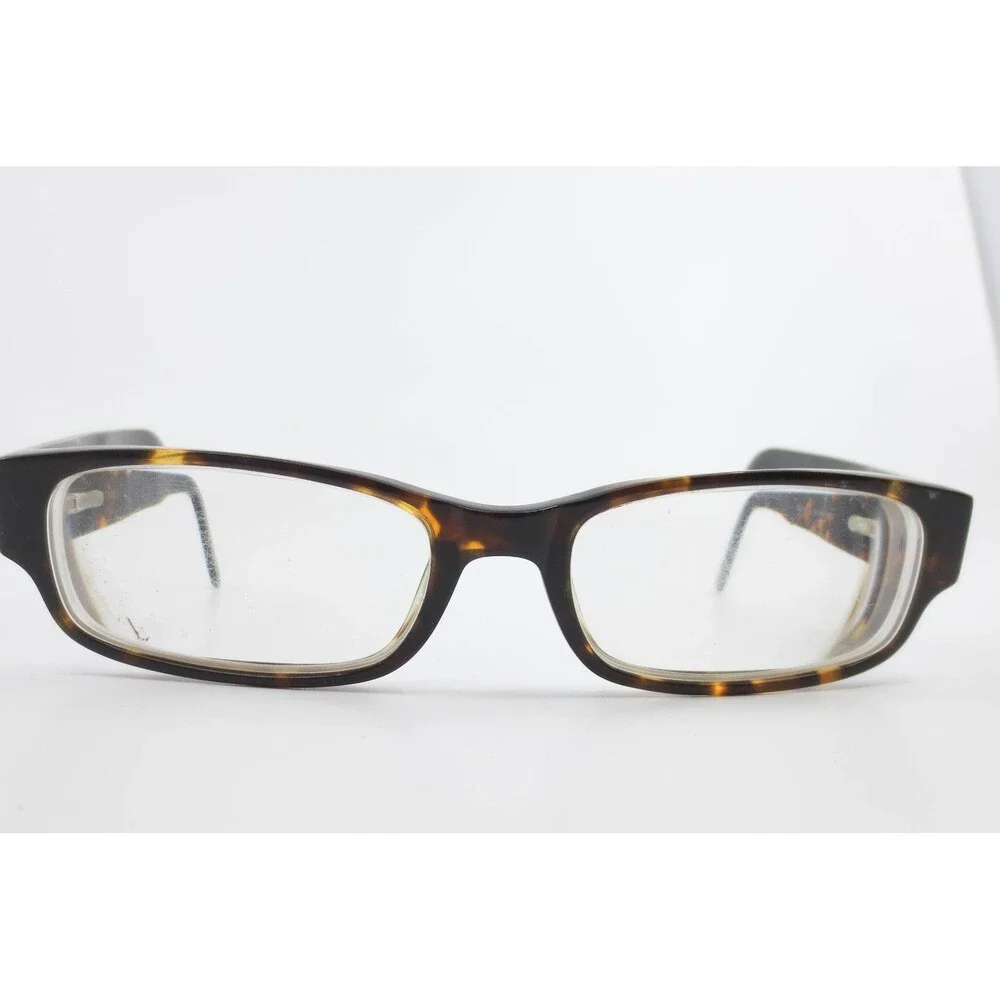 AZC 210 Col 10 Tortoiseshell Rectangular Eyeglass Frames 50-16-130 Brown Pattern